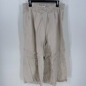 Women's Anthropologie Smocked Linen Pants 1X